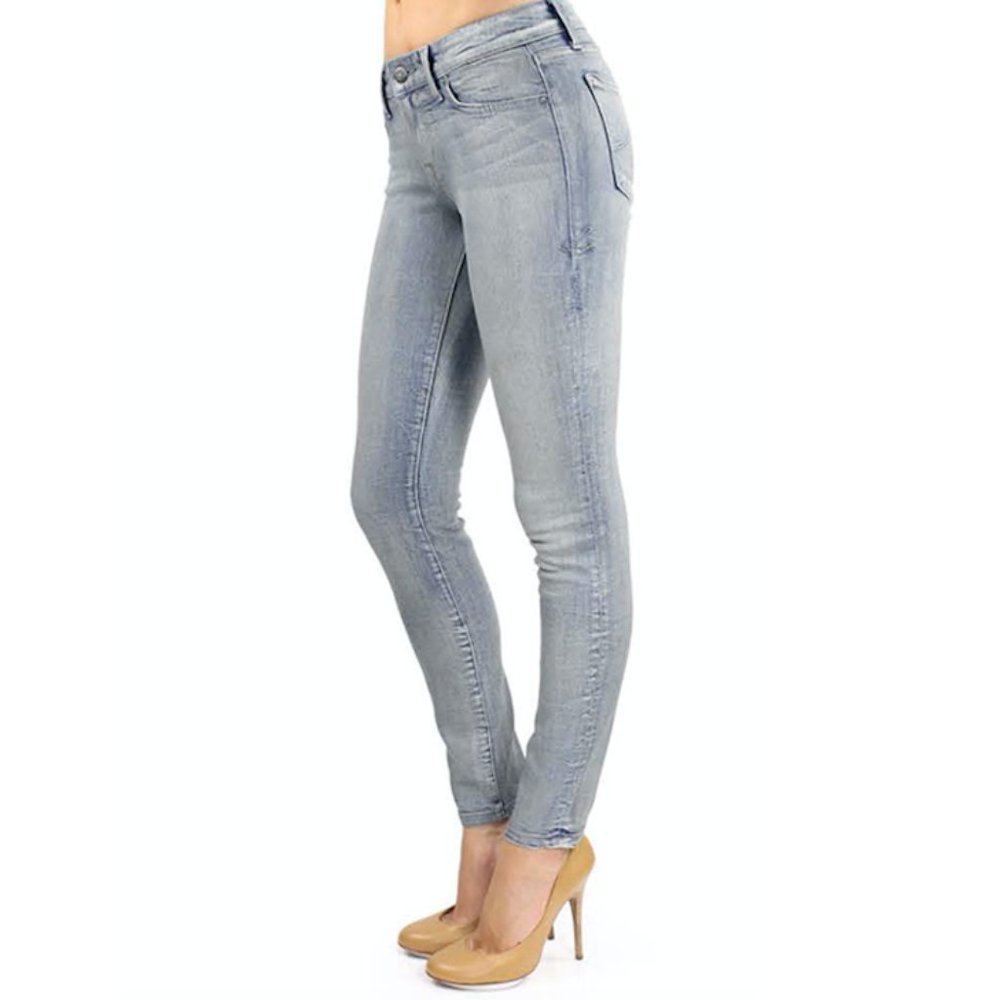 Level 99 Liza Mid Rise Skinny Chrome Wash Jeans